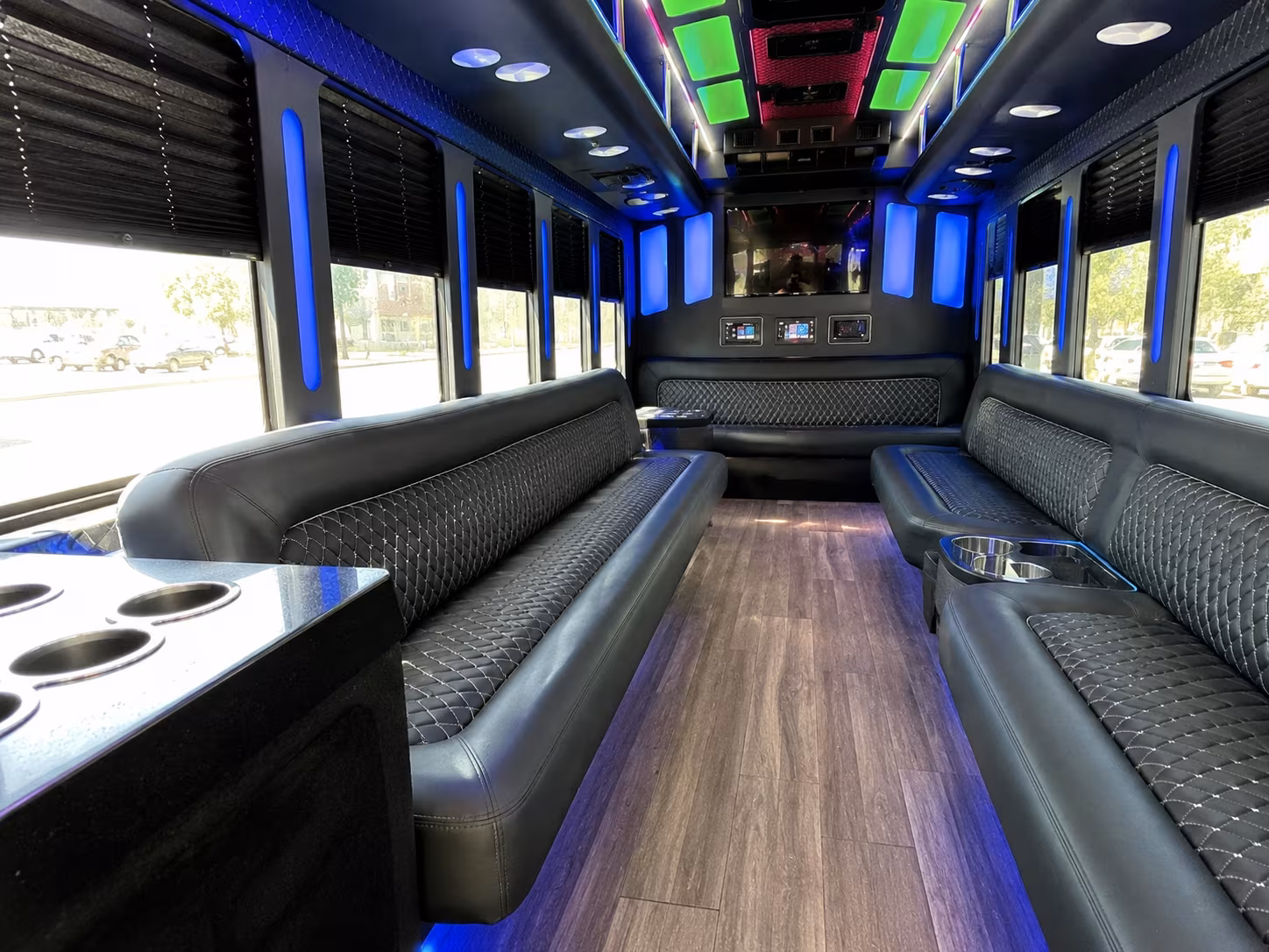 south san francisco 15 passenger party bus inside