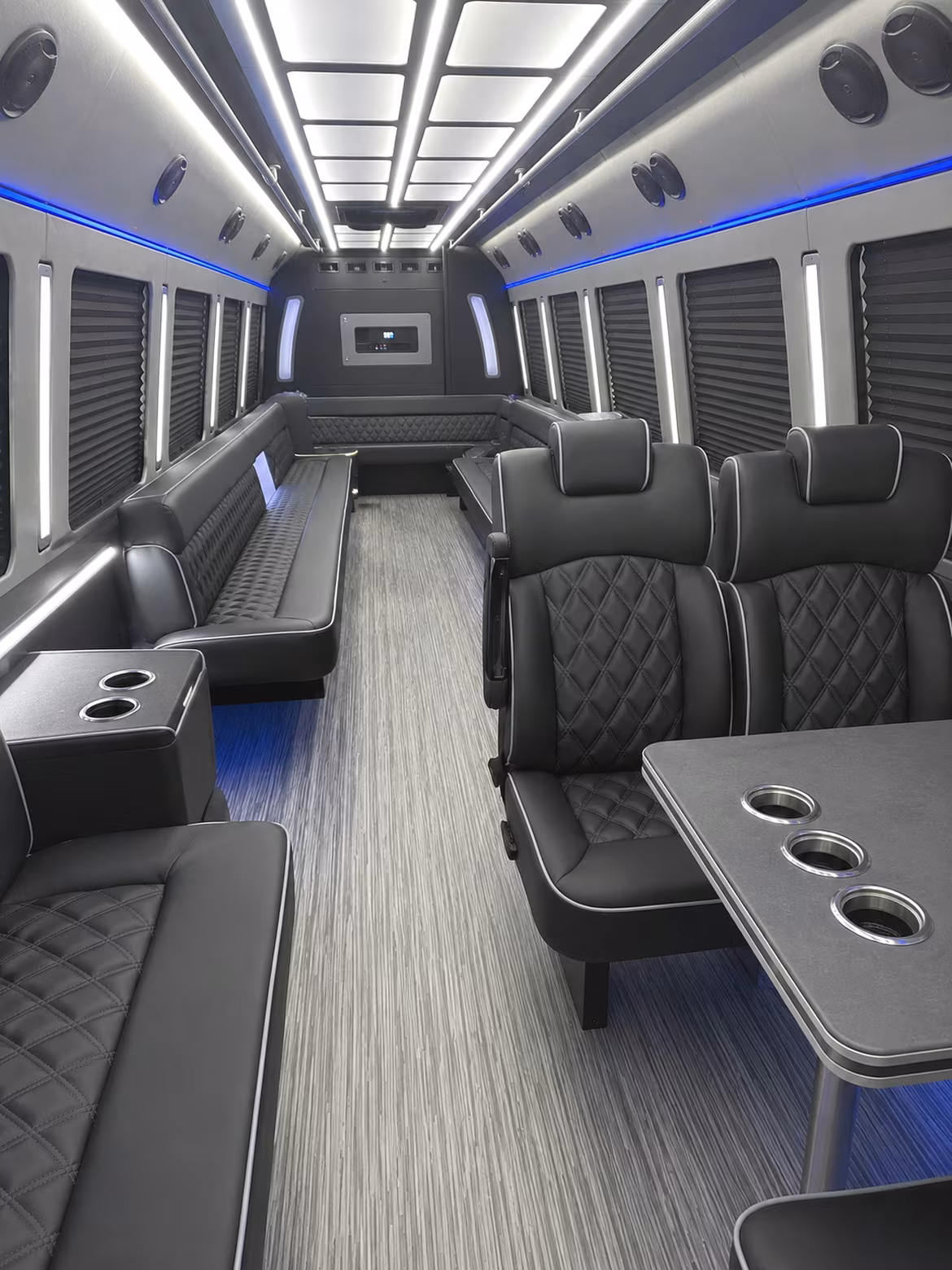 south san francisco 25 passenger party bus inside