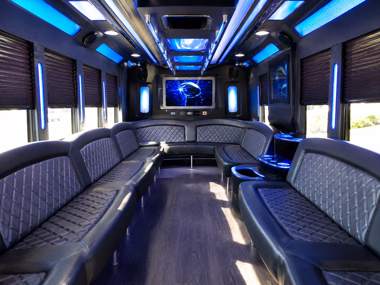 south san francisco 28 passenger party bus inside