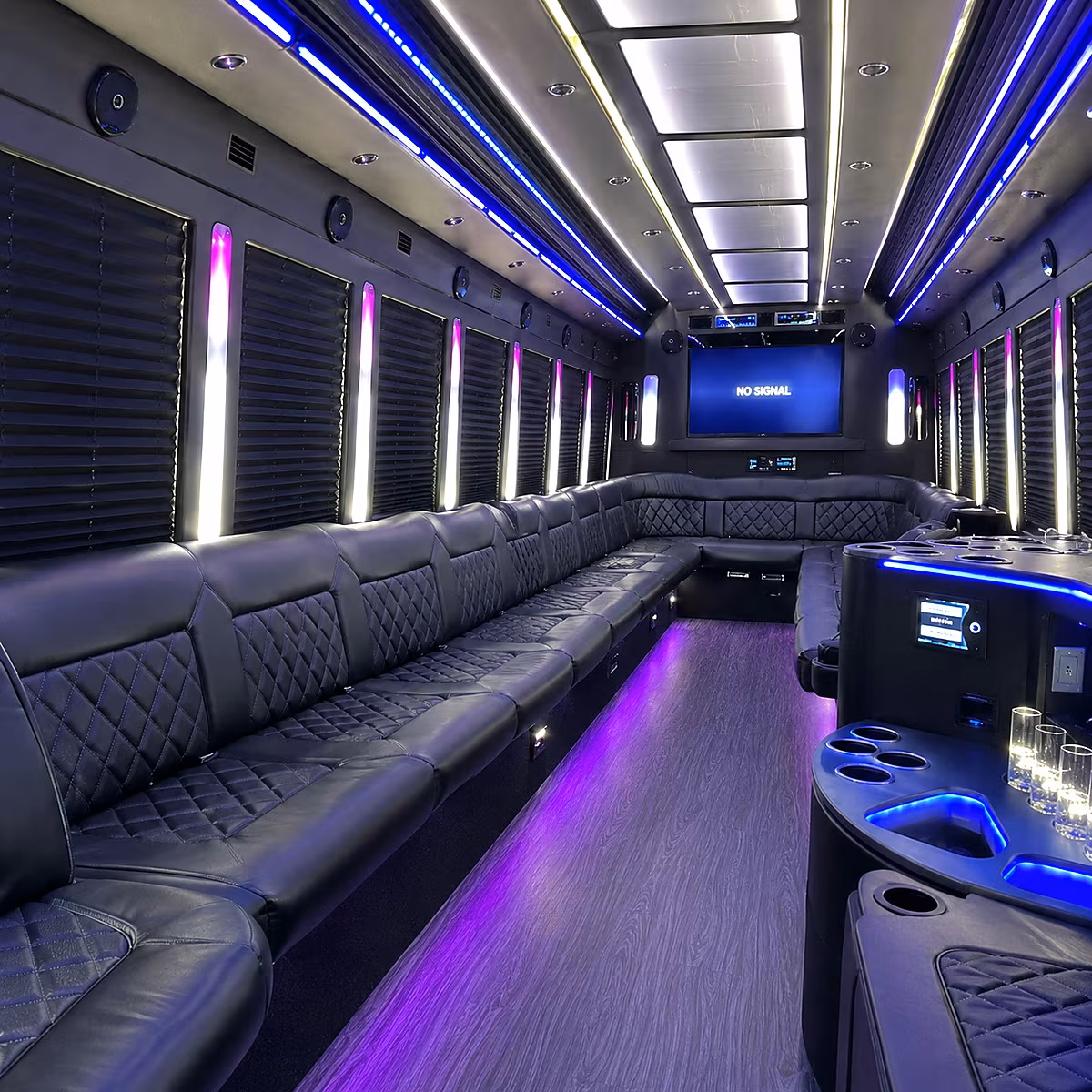 south san francisco 30 passenger party bus inside