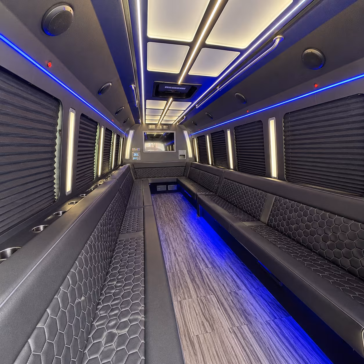 south san francisco 30 passenger party bus interior
