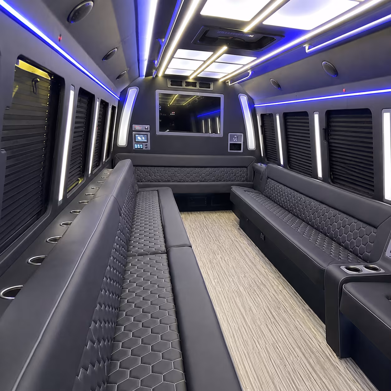 south san francisco 40 passenger party bus inside