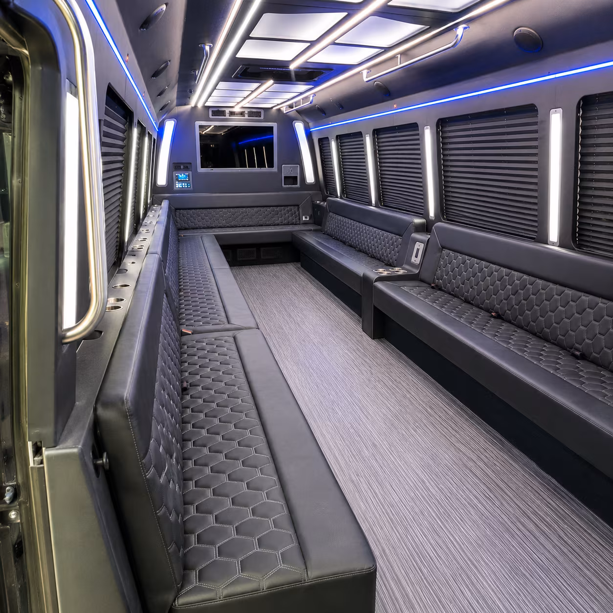 south san francisco 40 passenger party bus interior