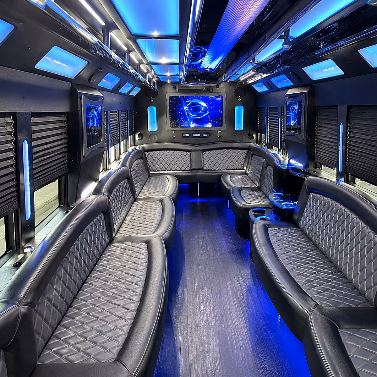 south san francisco 50 passenger party bus interior