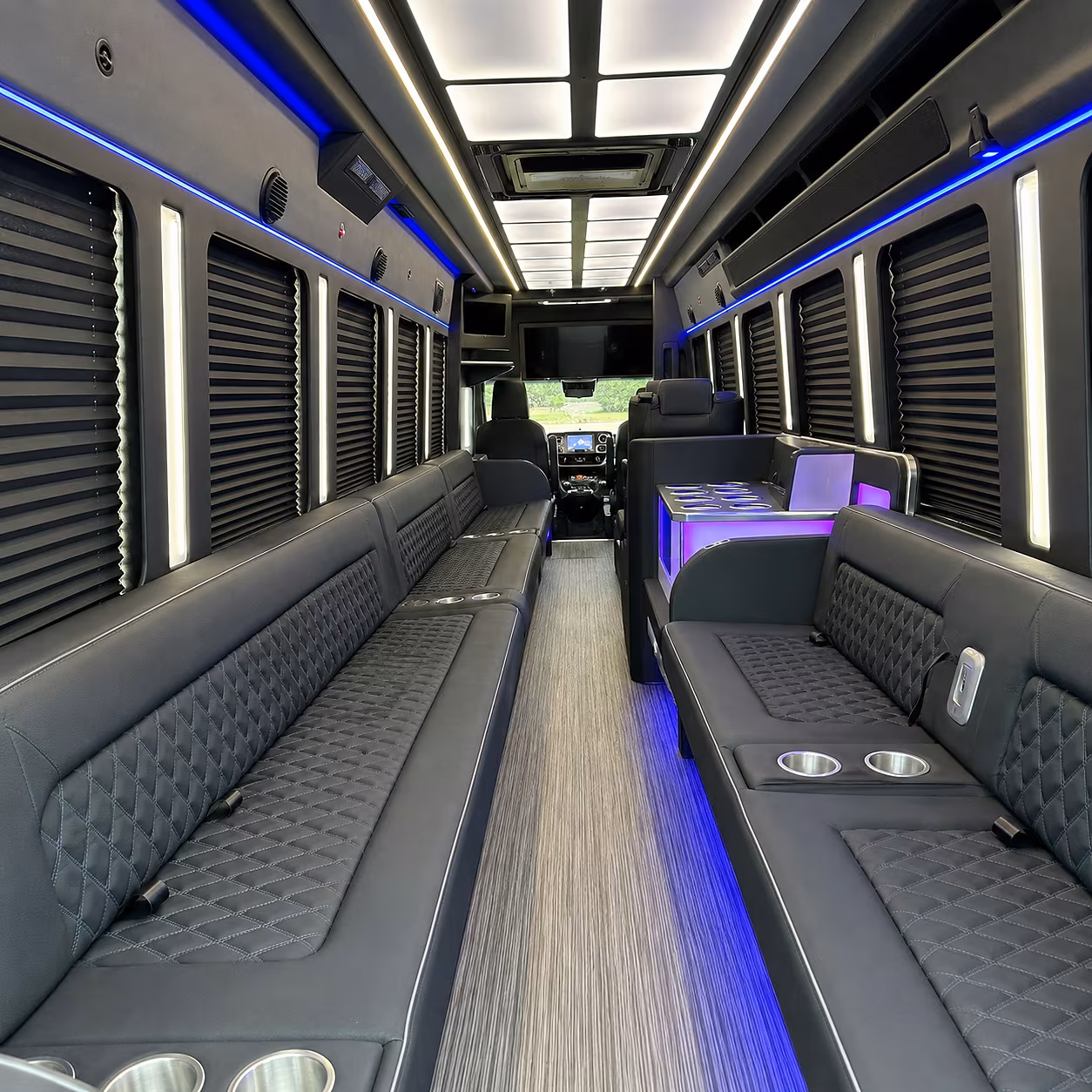south san francisco party bus rental interior