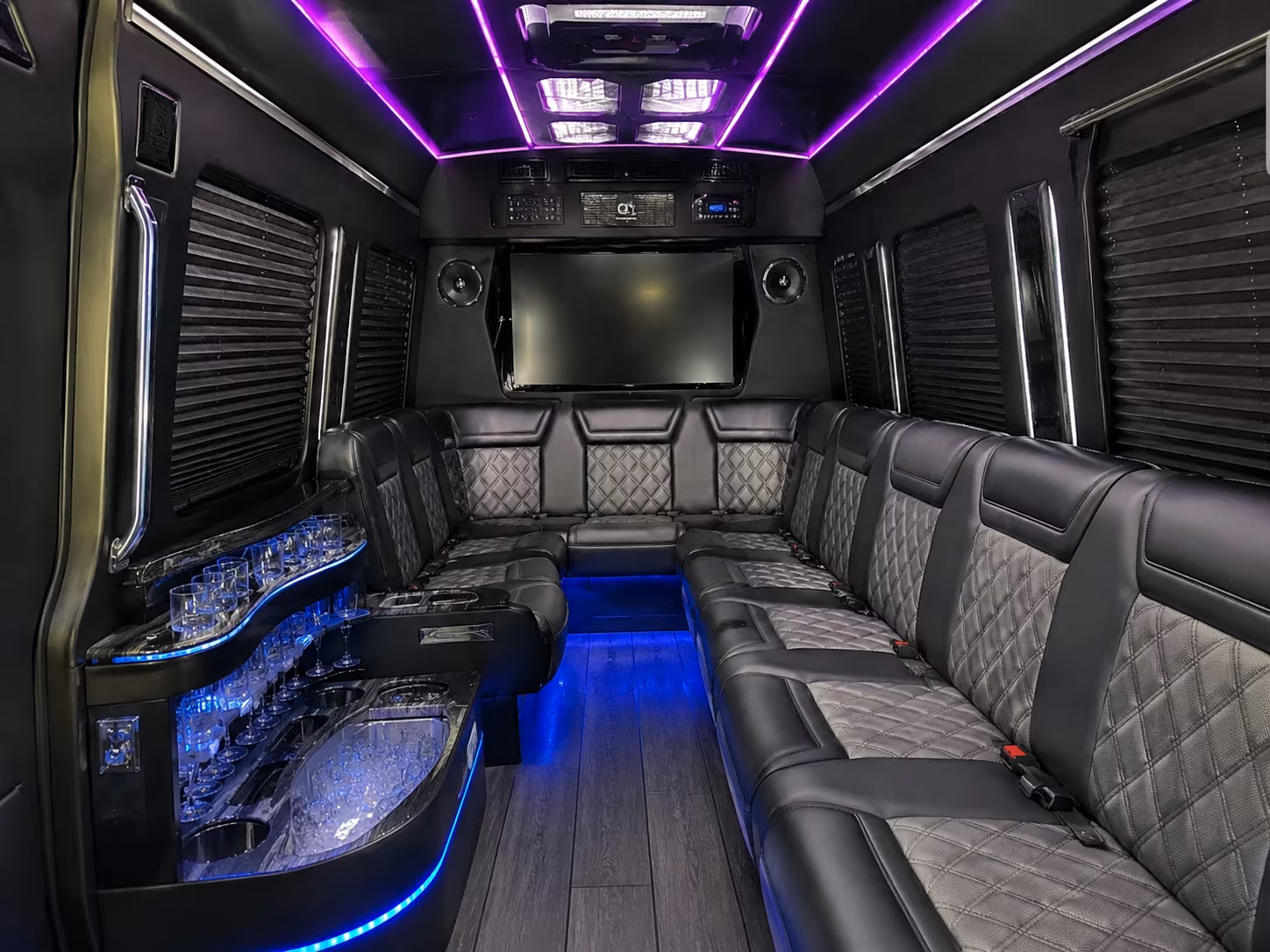 south san francisco sprinter limousine interior